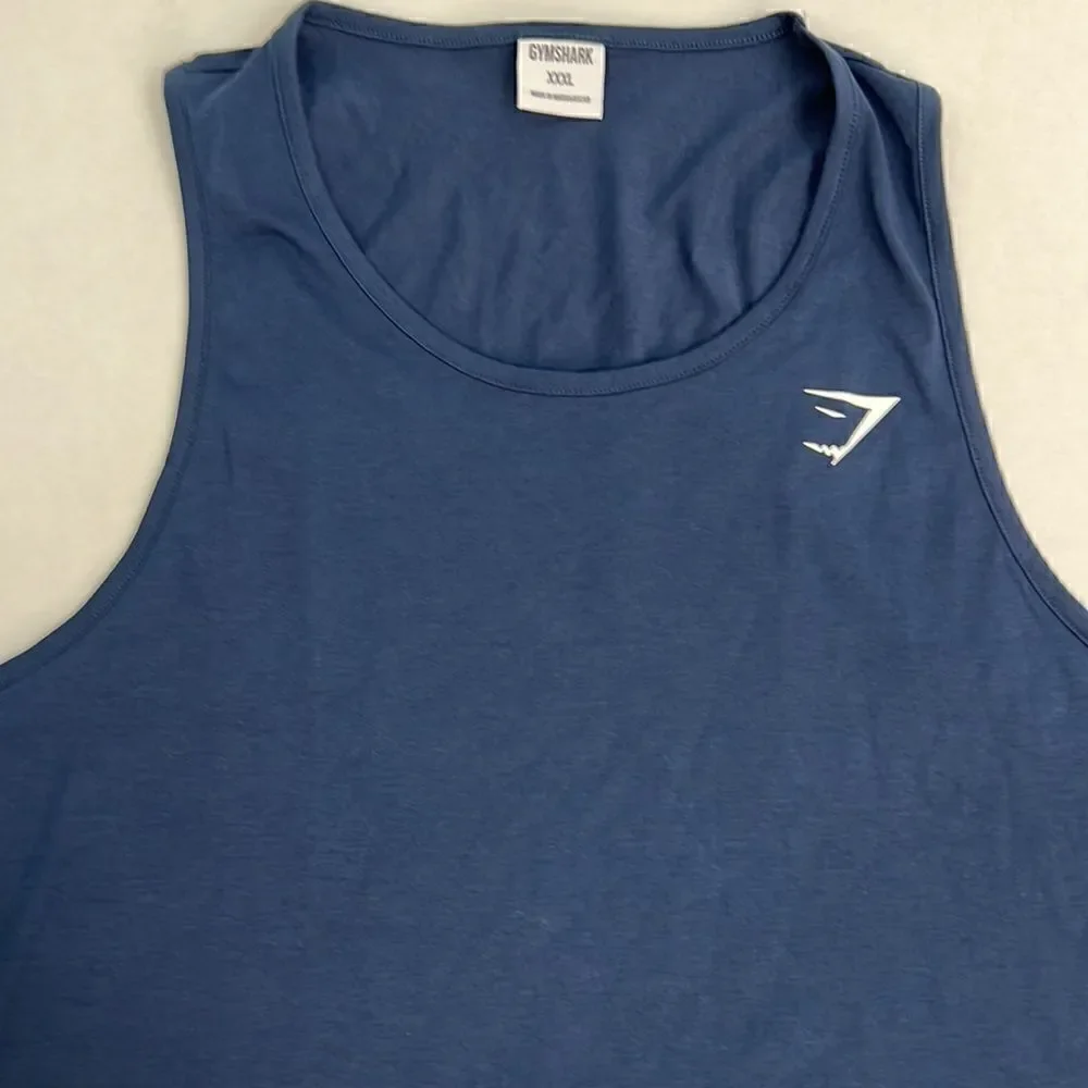 Gymshark Navy Blue Tank with logo. Size XXXL NWT